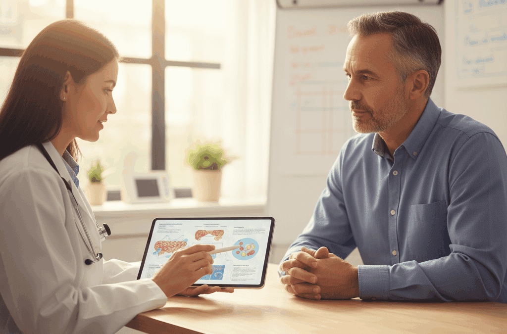 A doctor explaining to her patient